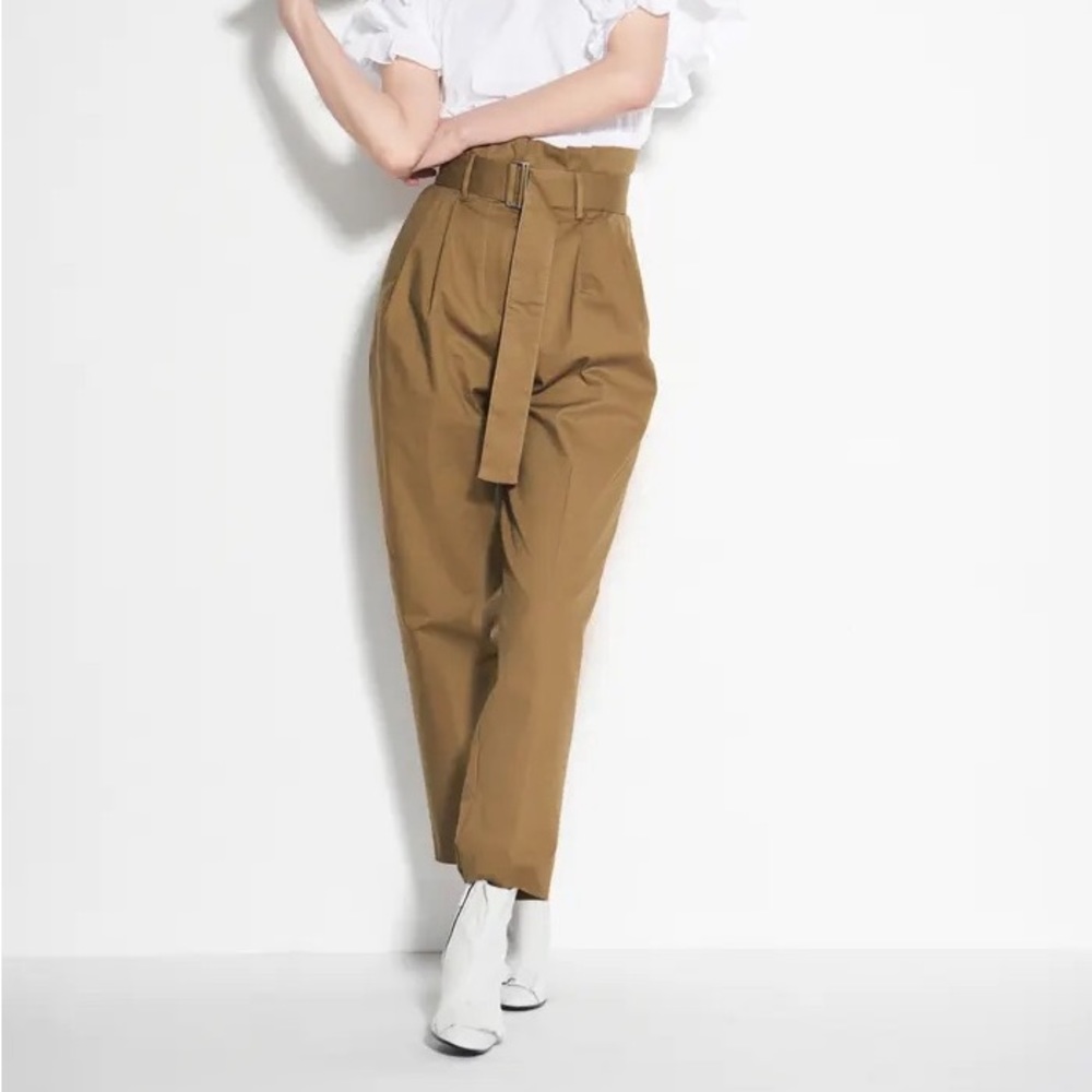 ‼️SOLD‼️Mango Khaki Paper Bag Utility Trouser Pants 🪵 - Picture 2 of 9
